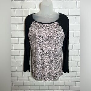 PIEGE women pajama top black and pink/size M